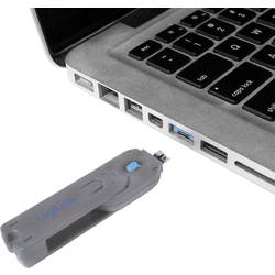 LogiLink zámek portu USB USB PORT LOCK, 1 KEY + 4 LOCKS sada 4 ks stříbrná, modrá zámek s klíčem vč. 1 klíče AU0043