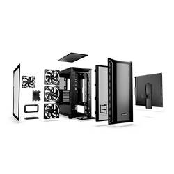 BeQuiet Shadow Base 800 FX Black midi tower PC skříň černá boční okno, 4 předinstalované LED ventilátory, prachový filtr, instalace pevného disku bez nářadí,