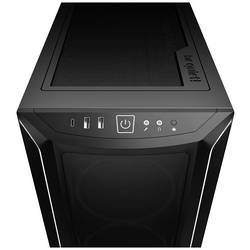 BeQuiet Shadow Base 800 FX Black midi tower PC skříň černá boční okno, 4 předinstalované LED ventilátory, prachový filtr, instalace pevného disku bez nářadí,
