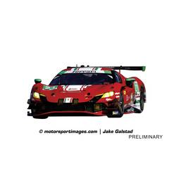 Carrera 20023965 DIGITAL 124 auto Ferrari F60 296 GT3 „AF Corse, č. 21“