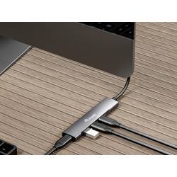 Equip 128963 USB Hub 4 porty USB-A USB 3.2 Gen1 5 GBit/s s konektorem USB C černá, stříbrná 128963