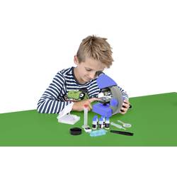 Bresser Optik 8851300WXH000 blau dětský mikroskop monokulární 640 x procházející světlo
