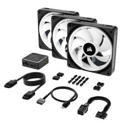 Corsair CO-9051002-WW PC větrák s krytem černá, bílá (š x v x h) 120 x 120 x 25 mm včetně LED osvětlení
