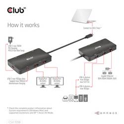 club3D USB-C® dokovací stanice CSV-1598 Vhodné pro značky (dokovací stanice pro notebook): univerzální