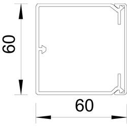 OBO Bettermann 6025668 kabelová lišta (d x š x v) 2000 x 60 x 60 mm 1 ks kamenná šedá
