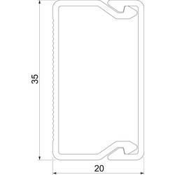 OBO Bettermann 6026354 kabelová lišta (d x š x v) 2000 x 35 x 20 mm 1 ks světle šedá