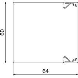 OBO Bettermann 6247091 kabelová lišta (d x š x v) 2000 x 60 x 60 mm 1 ks přírodní