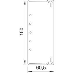 OBO Bettermann 6191231 kabelová lišta (d x š x v) 2000 x 150 x 60 mm 1 ks čistě bílá