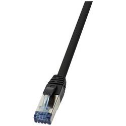 LogiLink CQ6145S RJ45 USB kabel CAT 6A S/FTP 50.00 m černá stínění pletivem, bez halogenů, krytí PUR, odolné proti kyselinám, odolné proti oleji 1 ks