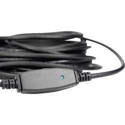 Digitus USB kabel USB 3.2 Gen1 USB-A zástrčka, USB-A zásuvka 20.00 m černá stíněný, dvoužilový stíněný DA-73107