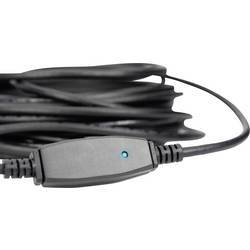 Digitus USB kabel USB 3.2 Gen1 USB-A zástrčka, USB-A zásuvka 15.00 m černá stíněný, dvoužilový stíněný DA-73106