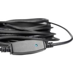 Digitus USB kabel USB 3.2 Gen1 USB-A zástrčka, USB-A zásuvka 10.00 m černá stíněný, dvoužilový stíněný DA-73105