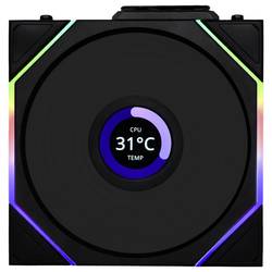 Lian Li 12RTLLCD1W1B PC větrák s krytem (š x v x h) 120 x 28 x 124 mm Vč. LCD displeje, včetně LED osvětlení, vč. ovládání RGB osvětlení
