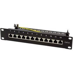 LogiLink NP0046 12 portů patch panel 254 mm (10) CAT 6 1 U vícebarevná osazený