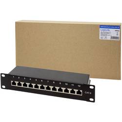 LogiLink NP0046 12 portů patch panel 254 mm (10) CAT 6 1 U vícebarevná osazený