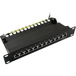 LogiLink NP0046 12 portů patch panel 254 mm (10) CAT 6 1 U vícebarevná osazený