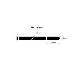 FASTECH® F101-30-600 pásek se suchým zipem s páskem háčková a flaušová část (d x š) 600 mm x 30 mm černá 1 ks