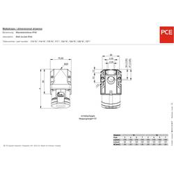 PCE 117-6v CEE zásuvka na stěnu, 16 A, 7pólová, 400 V, 1 ks