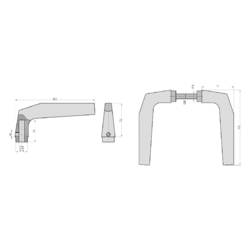 Basi 7421-1001 dveřní garnitura s klikou pro úzký rám
