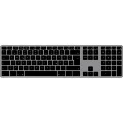 Matias FK418DCB-DE Wireless USB-C® Aluminum Keyboard for Mac bezdrátový klávesnice německá, QWERTZ, Macintosh Space Grau