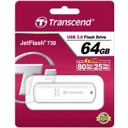 Transcend JetFlash® 730 USB flash disk 64 GB bílá TS64GJF730 USB 3.2 (Gen 1x1)