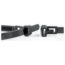 WKK 118127071, 118127071, stahovací pásky, 7.60 mm, 200 mm, černá, rozpojitelná, odolná vůči UV záření, 100 ks
