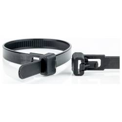 WKK 118127071, 118127071, stahovací pásky, 7.60 mm, 200 mm, černá, rozpojitelná, odolná vůči UV záření, 100 ks