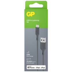 GP Nabíjecí kabel USB USB 2.0 USB-A zástrčka, Apple Lightning konektor 1.00 m šedá GPCBCl1NGYUSB160