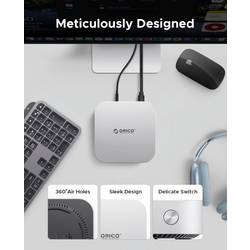 ORICO USB-C® dokovací stanice MiniLink M49P Vhodné pro značky (dokovací stanice pro notebook): Apple Rozšiřující patice M.2 SSD