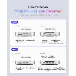 ORICO USB-C® dokovací stanice MiniLink M49P Vhodné pro značky (dokovací stanice pro notebook): Apple Rozšiřující patice M.2 SSD