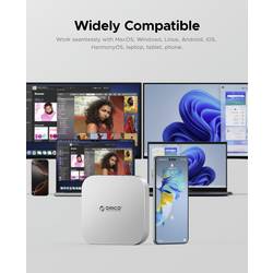 ORICO USB-C® dokovací stanice MiniLink M49P Vhodné pro značky (dokovací stanice pro notebook): Apple Rozšiřující patice M.2 SSD