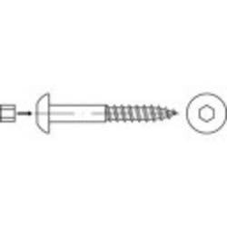 TOOLCRAFT 159339 půlkulaté šrouby do dřeva 8 mm 50 mm vnitřní šestihran ocel galvanizováno zinkem 50 ks