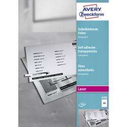 Avery-Zweckform 3480 3480 samolepicí fólie DIN A4 barevná laserová tiskárna, laserová tiskárna, barevná kopírka, kopírka transparentní 100 ks