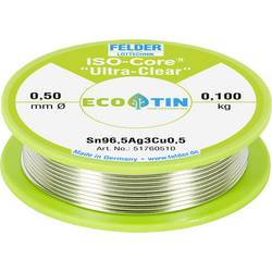 Felder ISO-Core Ultra Clear SAC305 pájecí cín cívka Sn96,5Ag3Cu0,5 0.100 kg 0.5 mm