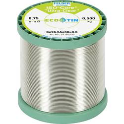 Felder ISO-Core Ultra Clear SAC305 pájecí cín cívka Sn96,5Ag3Cu0,5 0.500 kg 0.75 mm