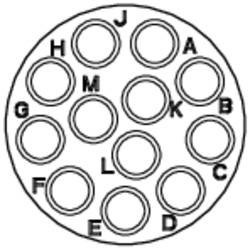 Amphenol RT0614-12PNH kulatý faston, 1 ks