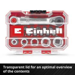 Einhell sada nástrčných klíčů a bitů, 1/4 (6,3 mm), 21dílná, 118683