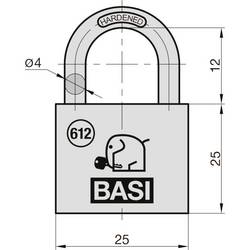 Basi 6120-2501-2505 visací zámek mosaz