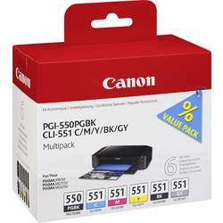 Canon Ink PGI-550PGBK/CLI-551 Multipack originál kombinované balení foto černá, azurová, purppurová, žlutá, černá, šedá 6496B005
