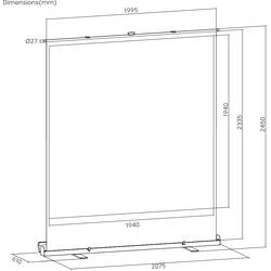 SpeaKa Professional stahovací plátno 194 x 194 cm SP-PS-600 SP-13233444