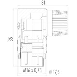 binder 09-0137-70-04 kulatý faston, 1 ks