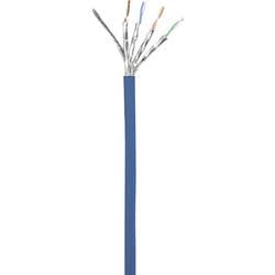 Renkforce RF-5056418 RJ45 síťové kabely, propojovací kabely CAT 6A S/FTP 20.00 m modrá s ochranou, samozhášecí 1 ks