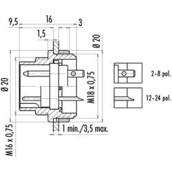 binder 581 och 680 09-0311-00-04 kulatý faston, 1 ks