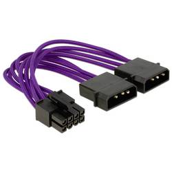 Delock napájecí kabel 0.15 m černá, fialová