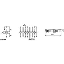 Fischer Elektronik pinová lišta (standardní) Počet řádků: 1 Počet kontaktů v řadě: 50 10062127 1 ks
