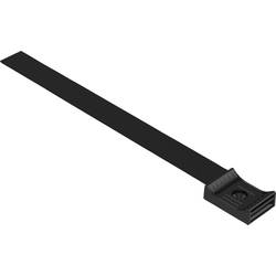 Hebotec podstavec s lepicí páskou, ke spojování, se soklem, k našroubování, háčková a flaušová část, (š x v) 20 mm x 200 mm, černá, 1 ks
