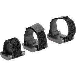 Hebotec podstavec s lepicí páskou, ke spojování, se soklem, k našroubování, háčková a flaušová část, (š x v) 20 mm x 200 mm, černá, 1 ks