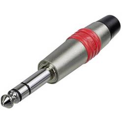 Rean AV NYS228C-2-CON jack konektor 6.35 mm zástrčka, rovná Pólů: 3 stereo stříbrná, červená 1 ks