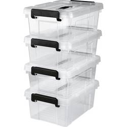 easymaxx 15016 Držák na pověšení transparentní, černá 4 ks