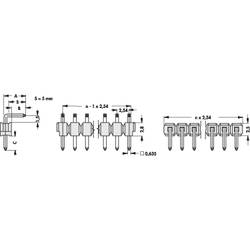 Fischer Elektronik pinová lišta (standardní) Počet řádků: 1 Počet kontaktů v řadě: 36 10058002 1 ks